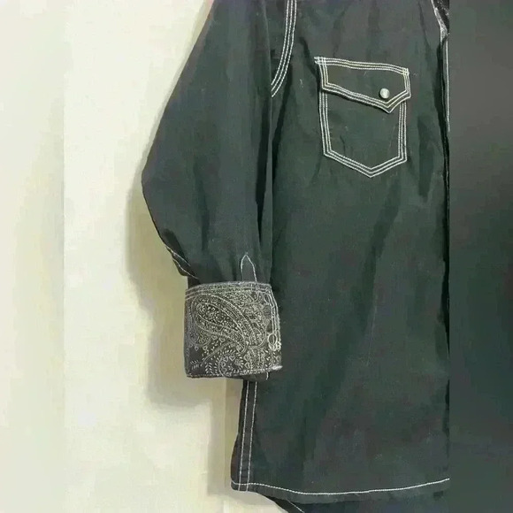 Cowboy Legend Boys Button Down Shirt, long Sleeves Size Large A0038 - Picture 3 of 6